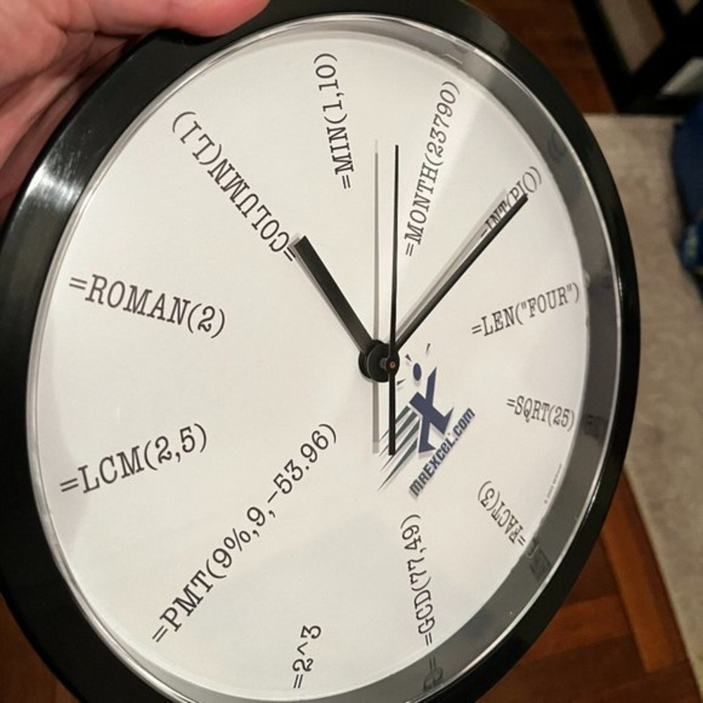Excel Themed Wall Clock (Great Gift! Fun‎ for a Home Office) (new/h/o)